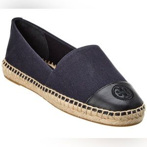 Tory Burch Colorblocked Canvas & Leather Espadrille. Brand new in box. Size 9.